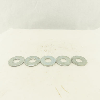 2-1/4" OD Zinc Flat Washer 15/64" ID Hole Lot Of 5