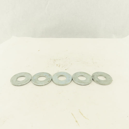 2-1/4" OD Zinc Flat Washer 15/64" ID Hole Lot Of 5