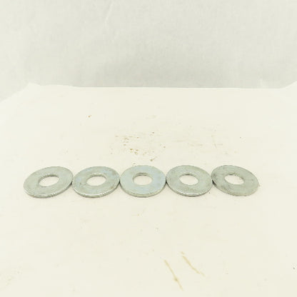 2-1/4" OD Zinc Flat Washer 15/64" ID Hole Lot Of 5