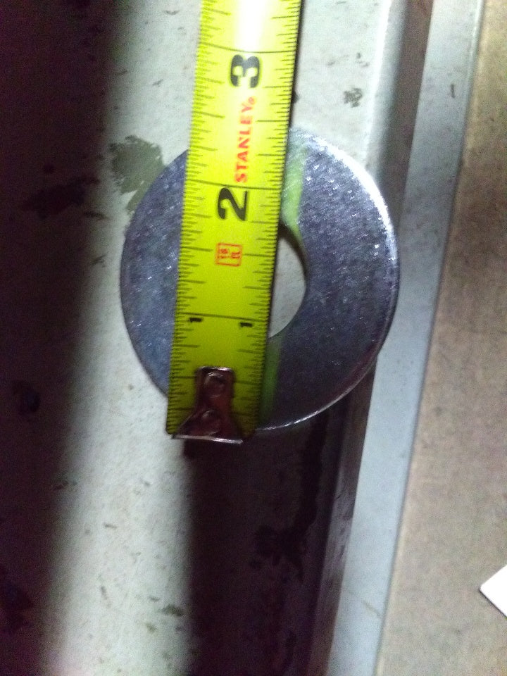 2-1/2" OD Brite Zinc Flat Washer 1" ID Hole Lot Of 5