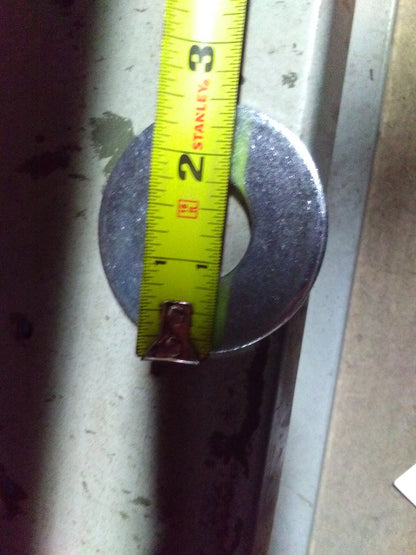 2-1/2" OD Brite Zinc Flat Washer 1" ID Hole Lot Of 5