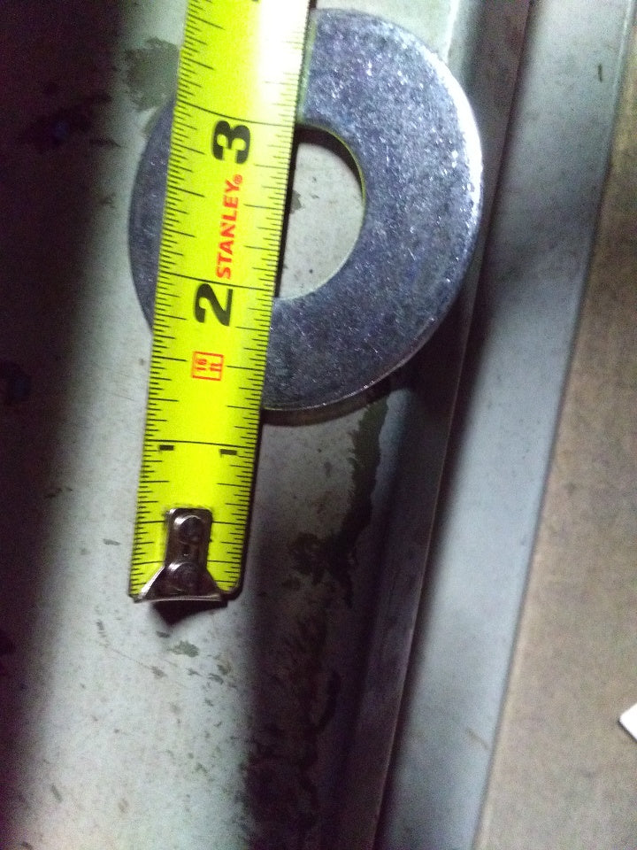 2-1/2" OD Brite Zinc Flat Washer 1" ID Hole Lot Of 5