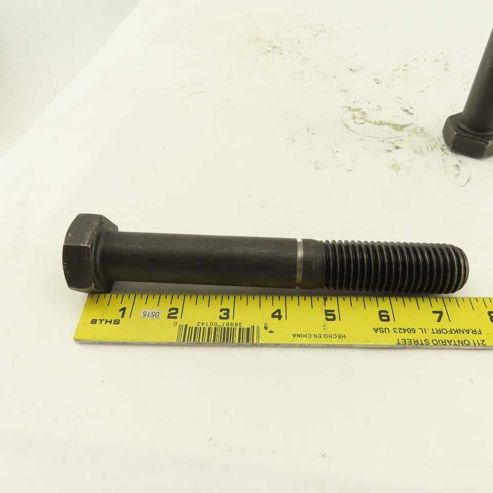 1"-8 x 7-1/2" Course Thread Hex Head Retaining Ring Groove Bolt Lot of 2