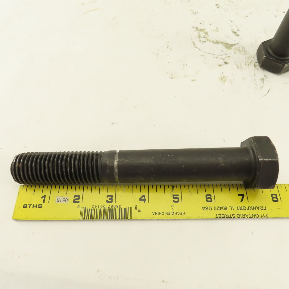 1"-8 x 7-1/2" Course Thread Hex Head Retaining Ring Groove Bolt Lot of 2