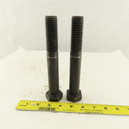 1"-8 x 7-1/2" Course Thread Hex Head Retaining Ring Groove Bolt Lot of 2