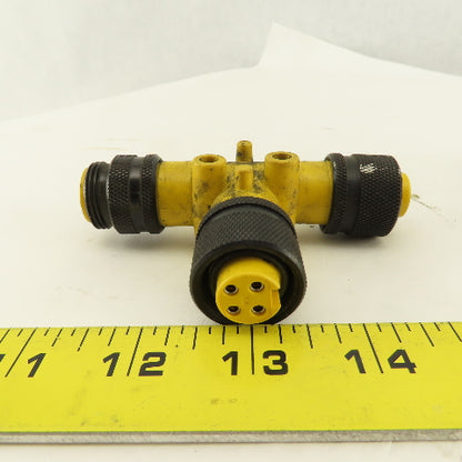 Brad Harrison 3 Way Plug Adapter Male X Female X Female 4 Pin Lot Of 2