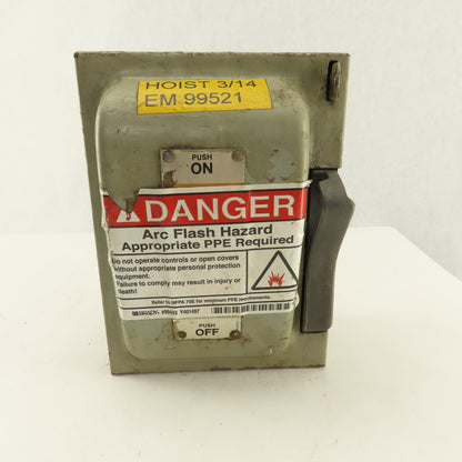 ITE NF-351 Type 1 30A 600V 20HP 3Ph Vacu-Break Disconnect Switch