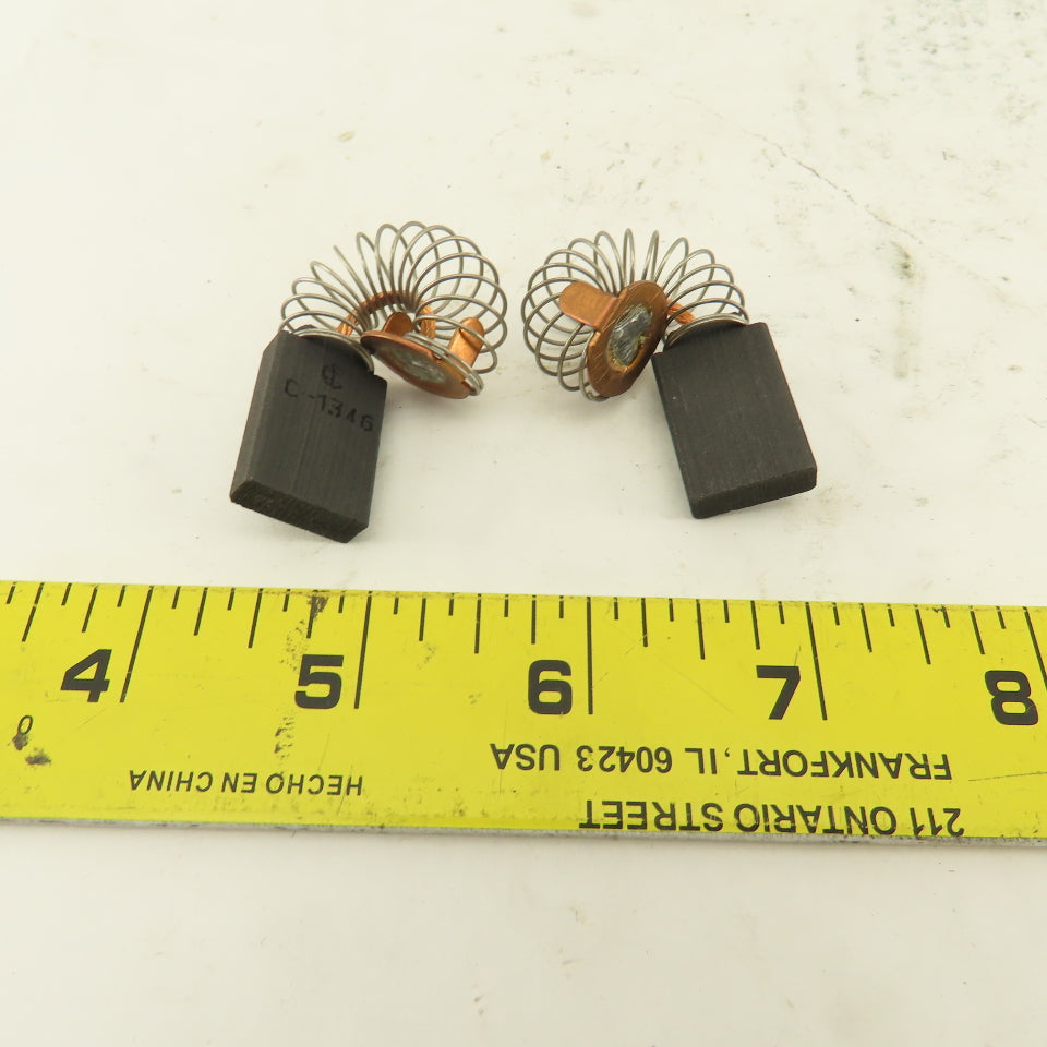 C-1346 7/8" Long X 5/8" X 1/4" Thick Motor Brush Lot Of 2