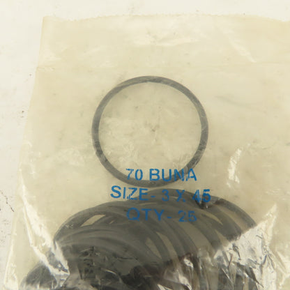 3 x 45 mm Metric Buna 70 O-Rings Lot Of 25