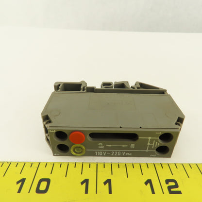 Wieland 9760 U/8 TKE Earth Disconnect Terminal 110/220V Din Rail Mount