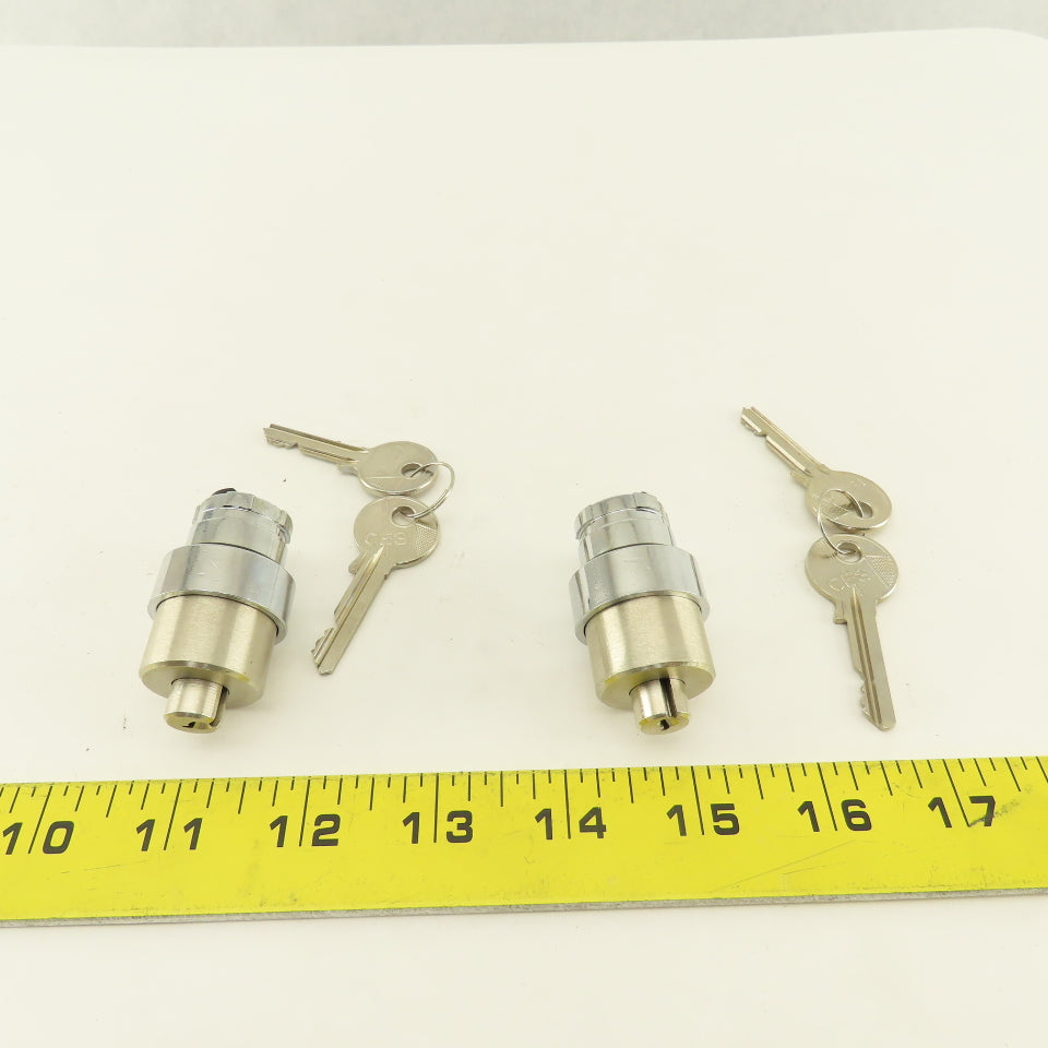 Telemecanique ZB2- 22mm Stainless Steel 2 Position Selector Switch W/Keys Lot /2