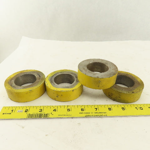 4-1/8" OD x 1-3/4" ID Machine Counterweight Rings 8.9 Lbs. Total Lot Of 6