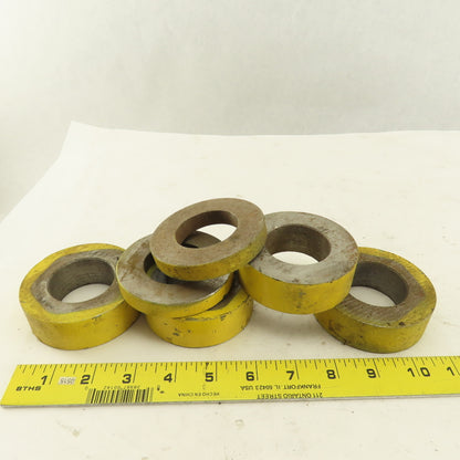 4-1/8" OD x 1-3/4" ID Machine Counterweight Rings 8.9 Lbs. Total Lot Of 6