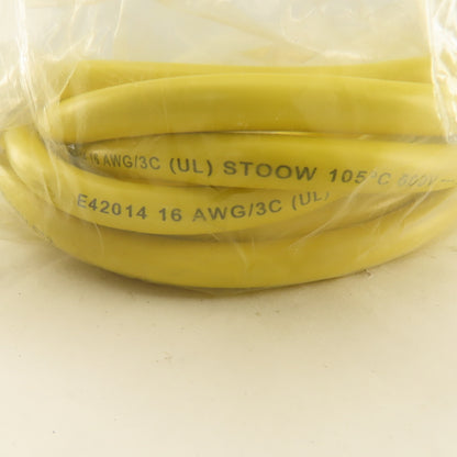 Balluff C05AE100VY150F 600V Molded Single End Cable Cord Set Assembly 15'