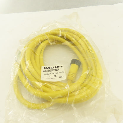 Balluff C05AE100VY150F 600V Molded Single End Cable Cord Set Assembly 15'