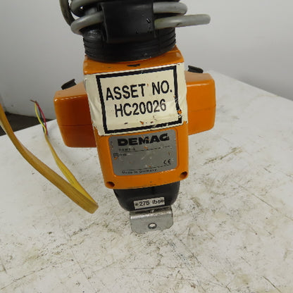Demag DKM1-125 K V2F4 Electric Hoist 10' 2 Speed Lift 14/55 FPM 460V 3Ph