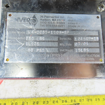 Anver Pneumatic Powered  Mini Vacuum Station Pump For V4-OC55-15OH-SP Lifter