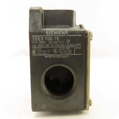 Siemens 3SE3100-1E 500V Limit Switch Contact Body No Operator Head