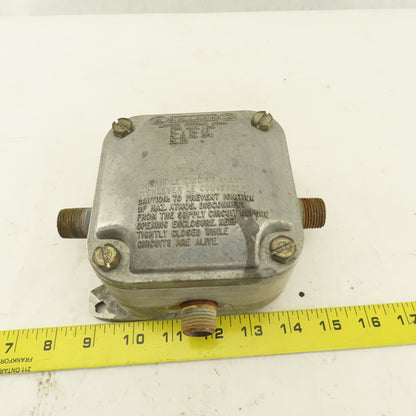 Killark 204A Electrical Junction Hazardous Location 4x4 Box 1/2" Hubs