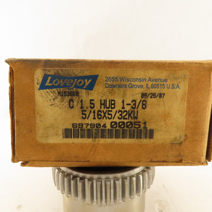Lovejoy C1.5 HUB1-3/8 Steel Grid Rigid Coupling Hub 1-3/8" Bore