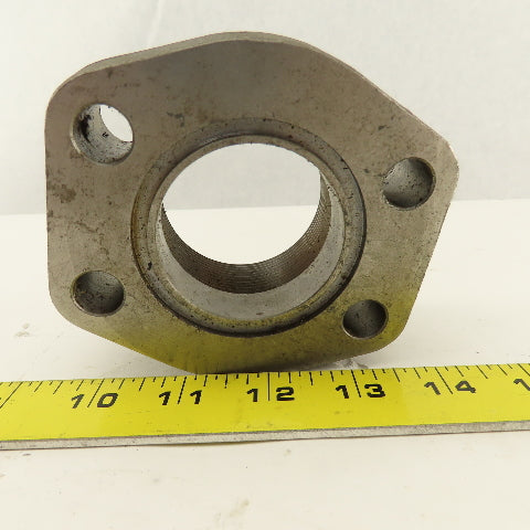 2" NPT x 2" O-Ring Boss 4 Bolt Flange Adapter