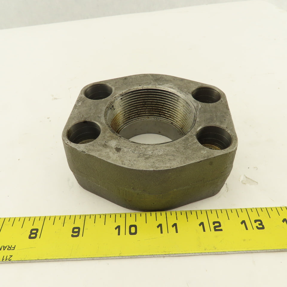 2" NPT x 2" O-Ring Boss 4 Bolt Flange Adapter