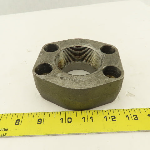 2" NPT x 2" O-Ring Boss 4 Bolt Flange Adapter