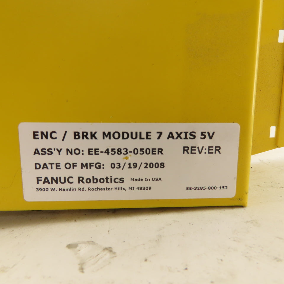 Fanuc EE-4583-050ER REV. ER Encoder Brake Module 7 Axis 5V