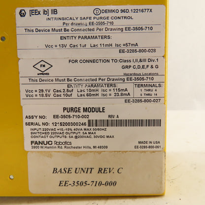 Fanuc EE-3505-710-002 Rev A Purge Module