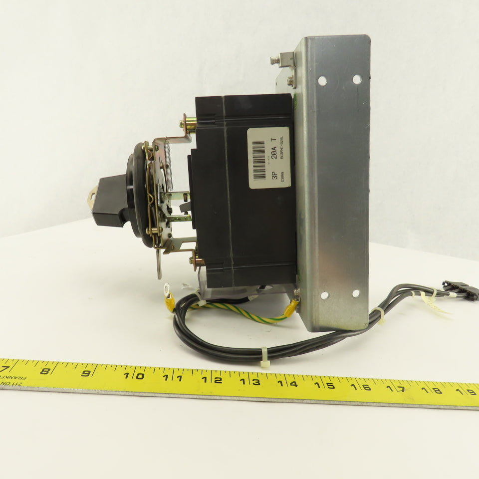 Fuji BU3FHC-020L 600VAC 20A 3 Pole Circuit Breaker Panel Operator Disconnect