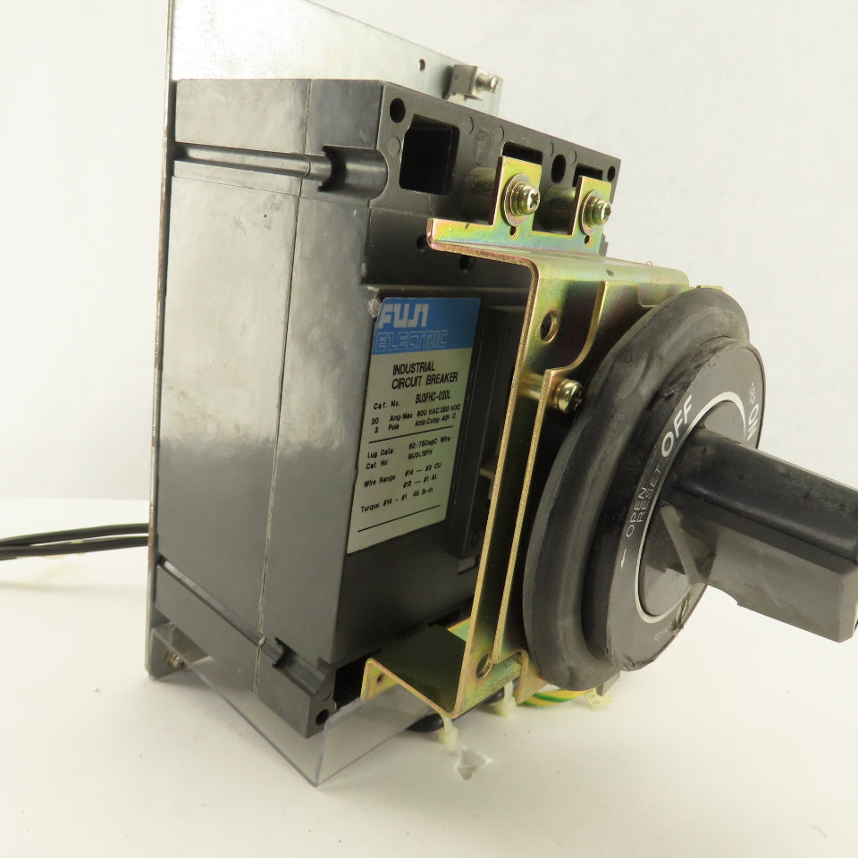 Fuji BU3FHC-020L 600VAC 20A 3 Pole Circuit Breaker Panel Operator Disconnect