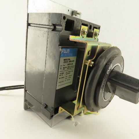 Fuji BU3FHC-020L 600VAC 20A 3 Pole Circuit Breaker Panel Operator Disconnect