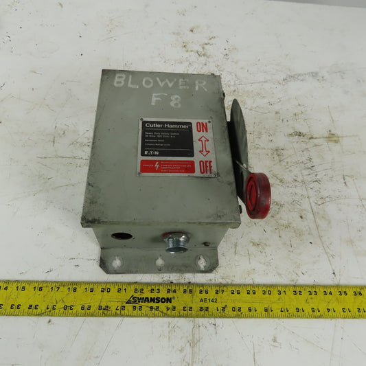 Cutler Hammer DH361UDK 30A 3 Pole Non-Fusible Safety Disconnect Switch 600V