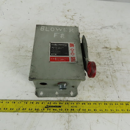 Cutler Hammer DH361UDK 30A 3 Pole Non-Fusible Safety Disconnect Switch 600V