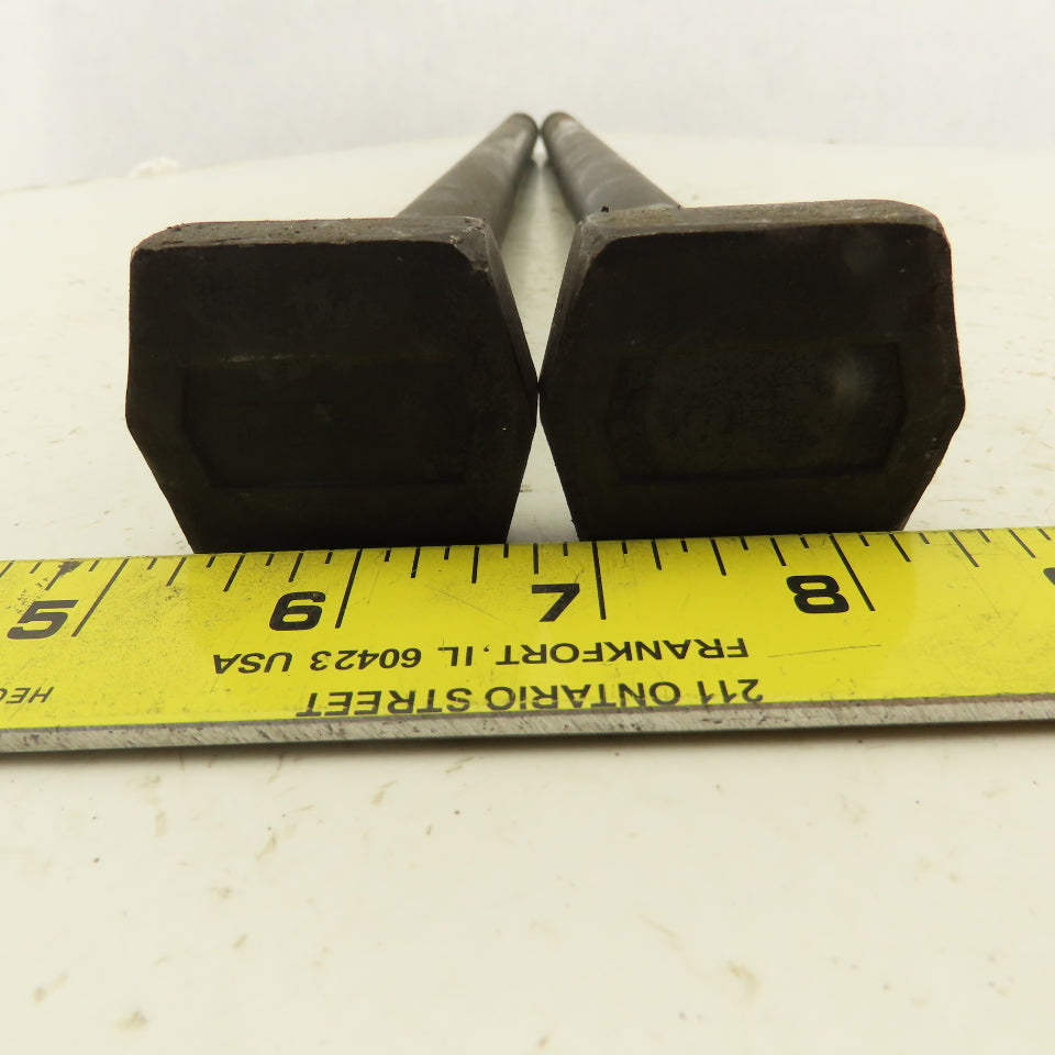 TE-CO 7/8-9 Threaded T-Slot Bolt 18" Under Head 1-1/2" Head Width Lot Of 2