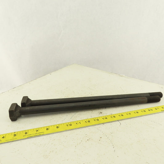 TE-CO 7/8-9 Threaded T-Slot Bolt 18" Under Head 1-1/2" Head Width Lot Of 2