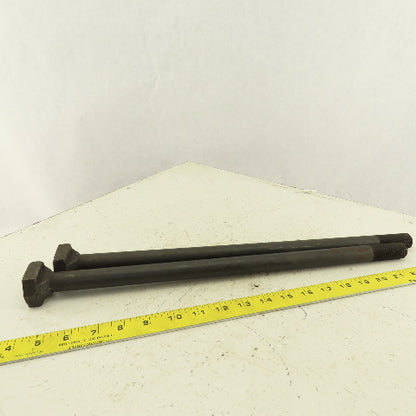 TE-CO 7/8-9 Threaded T-Slot Bolt 18" Under Head 1-1/2" Head Width Lot Of 2