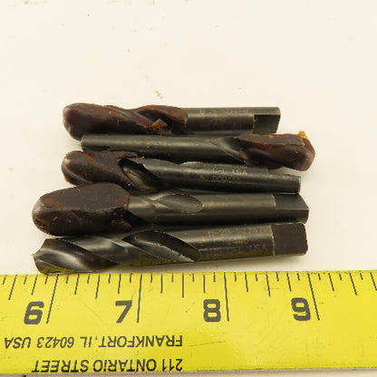 B-2B-52747F .446 x 3-3/8 Two Flute Twisted Stubby Drill Bit 7/16" Shank Lot Of 5