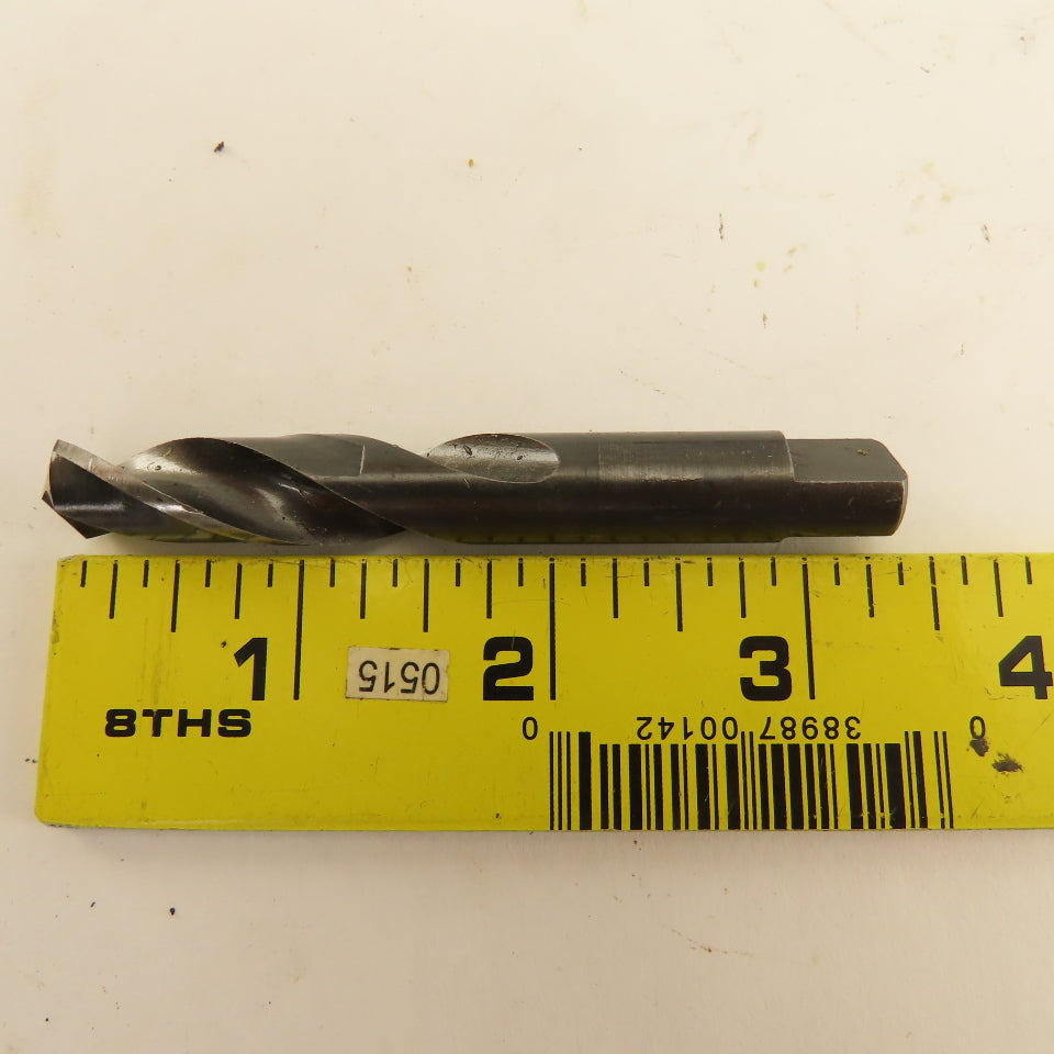 B-2B-52747F .446 x 3-3/8 Two Flute Twisted Stubby Drill Bit 7/16" Shank Lot Of 5