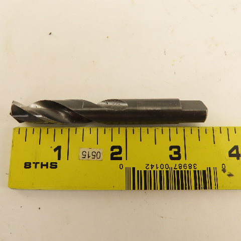 B-2B-52747F .446 x 3-3/8 Two Flute Twisted Stubby Drill Bit 7/16" Shank Lot Of 5
