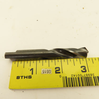 B-2B-52747F .446 x 3-3/8 Two Flute Twisted Stubby Drill Bit 7/16" Shank Lot Of 5