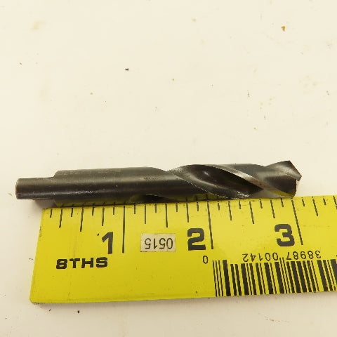 B-2B-52747F .446 x 3-3/8 Two Flute Twisted Stubby Drill Bit 7/16" Shank Lot Of 5