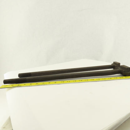 7/8-9 Threaded T-Slot Bolt  1-3/4" Head Width 20-1/2" Long Underhead Lot Of 2