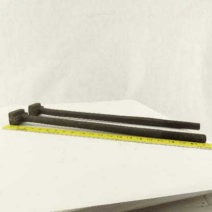 7/8-9 Threaded T-Slot Bolt  1-3/4" Head Width 20-1/2" Long Underhead Lot Of 2