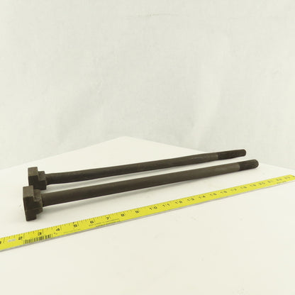 7/8-9 Threaded T-Slot Bolt  1-3/4" Head Width 20-1/2" Long Underhead Lot Of 2