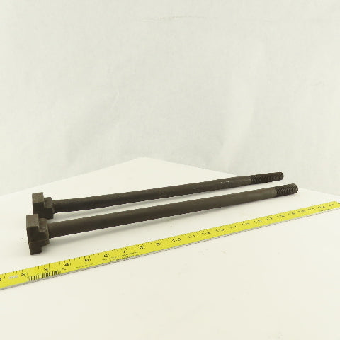 7/8-9 Threaded T-Slot Bolt  1-3/4" Head Width 20-1/2" Long Underhead Lot Of 2