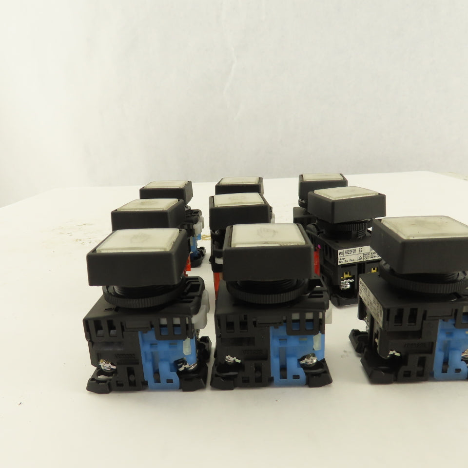 Power Source AR22F0M 600V 10A White Illuminated Push Button Switch Lot ...