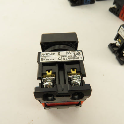 Power Source AR22F0M 600V 10A White Illuminated Push Button Switch Lot Of 9