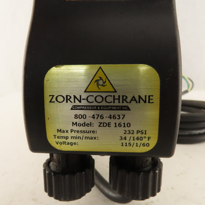 Zorn-Cochrane ZDE1610 115V 1Ph 232 PSI Condensate Automatic Drain