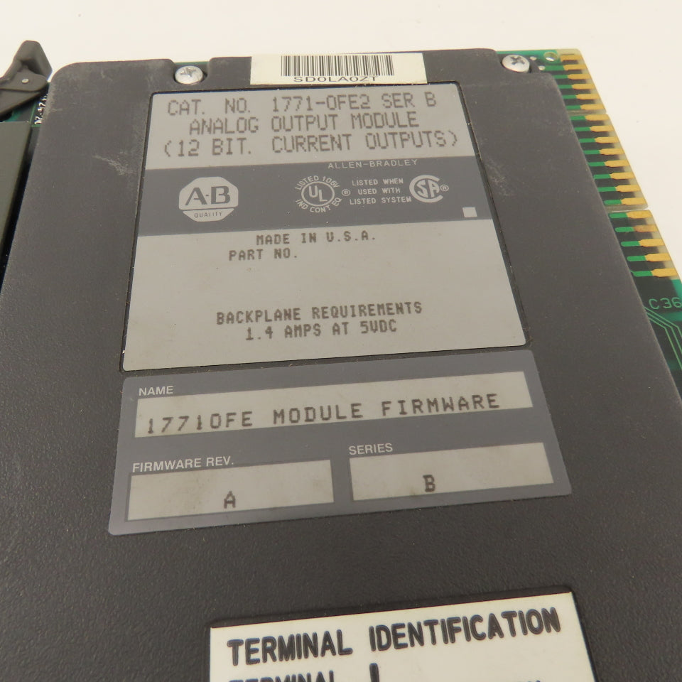 Allen Bradley 1771-OFE2 Ser A Firmware Ver. B 12 Bit Analog Output Module